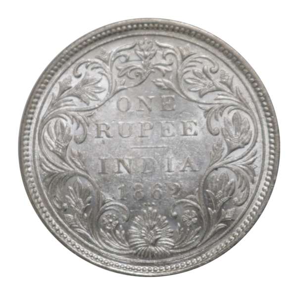 1862 Victoria Queen 0/3 One Rupee